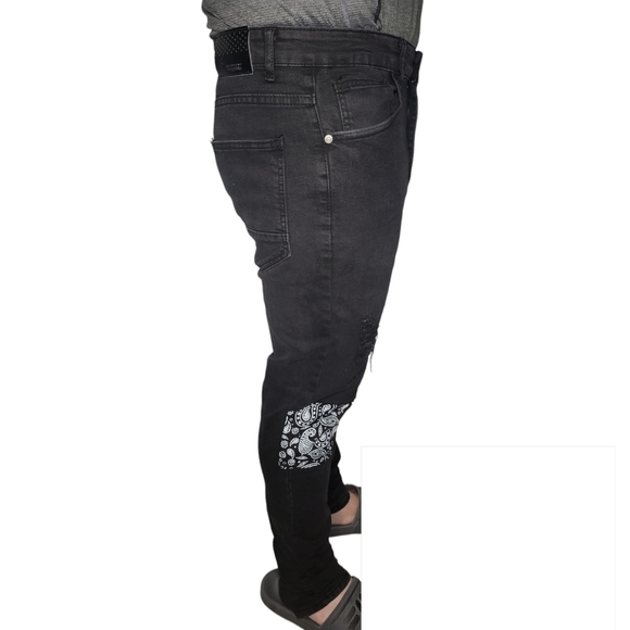 TR Premium Men's Skinny Ripped Jeans - Picture 6 of 16